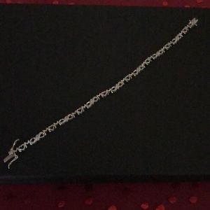Diamond accents sterling silver bracelet